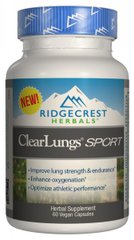 Комплекс для поддержки легких спорт RidgeCrest Herbals (Clear Lungs Sport) 60 капсул купить в Киеве и Украине