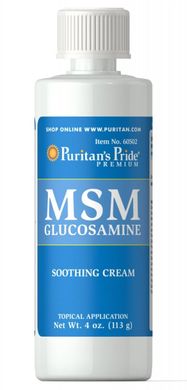 МСМ глюкозамін крем, MSM Glucosamine Cream, Puritan's Pride, 120 мл