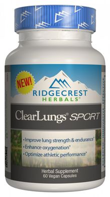 Комплекс для поддержки легких спорт RidgeCrest Herbals (Clear Lungs Sport) 60 капсул купить в Киеве и Украине