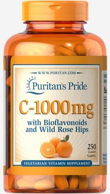 Вітамін C з біофлавоноїдами та шипшиною Puritan's Pride (Vitamin C with Bioflavonoids & Rose Hips) 1000 мг 250 капсул