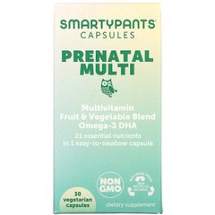 SmartyPants, Prenatal Multi, 30 вегетарианских капсул купить в Киеве и Украине