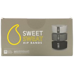 Фітнес-гумки сірі Sports Research (Sweet Sweat Hip Bands) 3 гумки