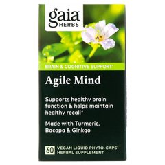 Вітаміни для мозку, Agile Mind, Gaia Herbs, 60 рідких вегетаріанських капсул