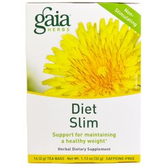 Формула для схуднення Gaia Herbs (Diet Slim) 16 пакетиків 32 г