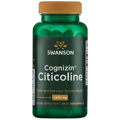 Когнітін цитиколін, Cognizin Citicoline, Swanson, 500 мг, 60 капсул