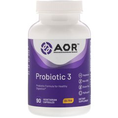 Пробіотик-3, Probiotic-3, Advanced Orthomolecular Research AOR, 90 капсул