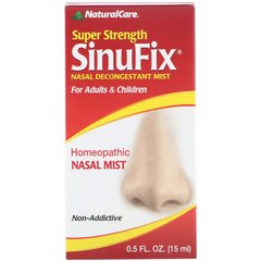 SinuFix усиленного действия, Эффективный спрей против заложенности носа, NaturalCare, 0,5 жидкой унции (15 мл) купить в Киеве и Украине
