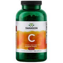 Вітамін C і шипшина, Vitamin C with Rose Hips, Swanson, 1000 мг, 250 капсул