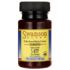5-гідроксітріптофана, 5-HTP Enteric Coated Extra Strength, Swanson, 100 мг, 30 таблеток