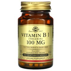 Витамин B1 (тиамин) Solgar (Vitamin B1) 100 мг 100 капсул купить в Киеве и Украине
