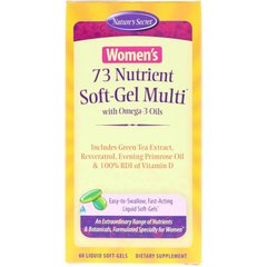 73 Nutrient Soft-Gel Multi для жінок, з маслами омега-3, Nature's Secret, 60 желатинових капсул з рідким вмістом