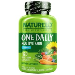 Полівітаміни для чоловіків, One Daily Multivitamin for Men, NATURELO, 120 вегетаріанських капсул