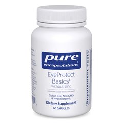 Вітаміни для захисту очей без цинку Pure Encapsulations (EyeProtect Basics w/o Zinc) 60 капсул
