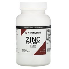 Піколінат цинку, Kirkman Labs, 25 мг, 150 капсул