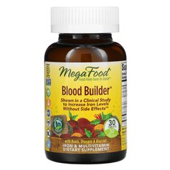Blood Builder, Залізо і полівітамінні добавки, MegaFood, 30 таблеток