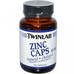 Цинк Twinlab (Zinc Caps) 30 мг 100 капсул