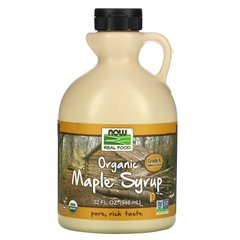 Органический кленовый сироп класс А средний янтарный Now Foods (Maple Syrup Grade A Medium Amber Certified Organic) 946 мл купить в Киеве и Украине