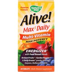 Мультивітаміни Nature's Way (Multi-Vitamin Alive!) 3 в день 30 таблеток