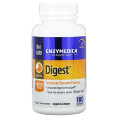 Digest, комплекс ферментів, Enzymedica, 180 капсул