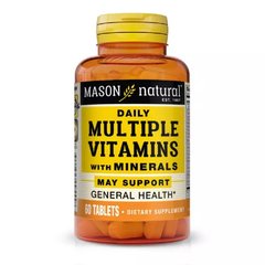 Мультивітаміни та мінерали Mason Natural (Daily Multiple Vitamins With Minerals) 60 таблеток