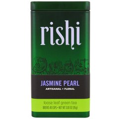 Жасминовий перли, розсипний зелений чай, Rishi Tea, 3 унції (85 г)