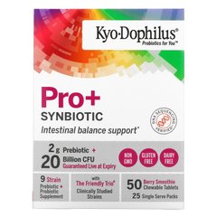 Kyolic, Kyo-Dophilus, Pro + Synbiotic, 20 миллиардов КОЕ, ягодный смузи, 50 жевательных таблеток купить в Киеве и Украине