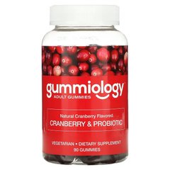 Журавлина та пробіотики смак журавлини Gummiology (Cranberry & Probiotic Gummies) 90 вегетаріанських жувальних таблеток