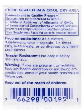 Ніацитол Pure Encapsulations (Niacitol No-Flush Niacin) 500 мг 60 капсул