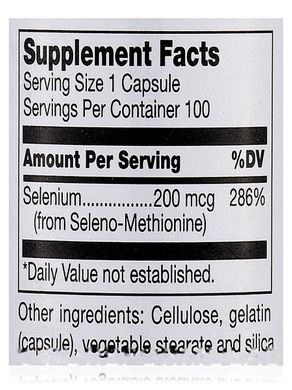 Селен метіонін Douglas Laboratories (Seleno-Methionine) 200 мкг 100 капсул