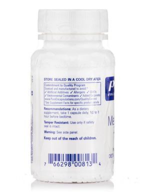 Мелатонін Pure Encapsulations (Melatonin) 20 мг 60 капсул