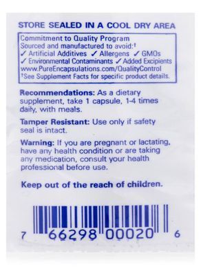 Аскорбиновая кислота Pure Encapsulations (Ascorbic Acid) 250 капсул купить в Киеве и Украине