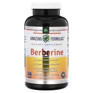 Amazing Nutrition, Berberine, 1,000 mg, 360 Capsules (500 mg per Capsule) купить в Киеве и Украине