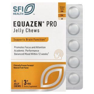 Жевательные таблетки Омега-3-6 для детей SFI Health (Equazen Pro) 45 жевательных таблеток от 3 лет натуральный фруктовый вкус купить в Киеве и Украине