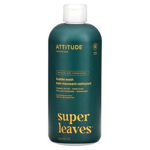 ATTITUDE, Super Leaves, Bubble Wash, Orange Leaves, 16 fl oz (473 ml) купить в Киеве и Украине