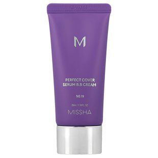 Missha, Perfect Cover Serum B.B Cream, No. 19 Ivory, 1.18 fl oz (35 ml)