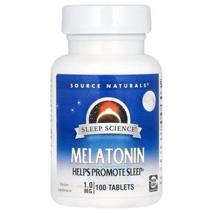 Мелатонин Source Naturals (Melatonin) 1 мг 100 таблеток купить в Киеве и Украине