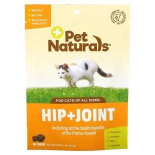 Бедра и суставы, жевательные таблетки для кошек, Pet Naturals of Vermont, 30 жевательных таблеток купить в Киеве и Украине