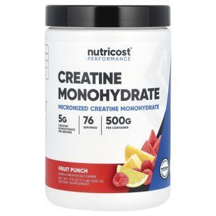 Nutricost, Performance, Creatine Monohydrate, Fruit Punch, 1.1 lbs (500 g) купить в Киеве и Украине