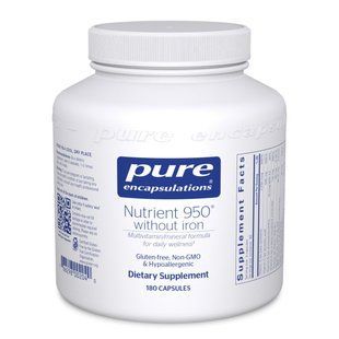 Multivitamins and Minerals without Iron Pure Encapsulations (Nutrient 950 w/o Iron) 180 capsules