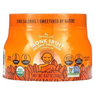 Wisdom Natural, Sweet Leaf, Monk Fruit, Organic Sweetener, Granular, 8.47 oz (240 g) купить в Киеве и Украине
