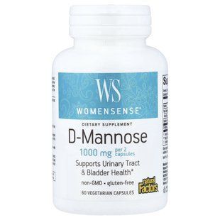 D-манноза Natural Factors (Womensense D-Mannose) 500 мг 60 вегетарианских капсул купить в Киеве и Украине