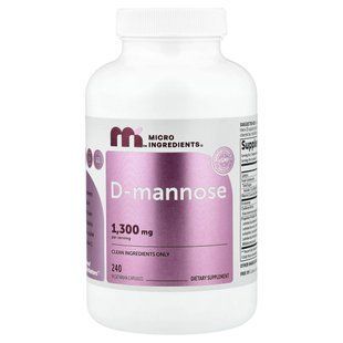 D-маноза с клюквой пробиотиками и жирорастворимым витамином C Micro Ingredients (D-Mannose with Cranberry Probiotics & Fat Soluble Vitamin C) 240 вегетарианских капсул купить в Киеве и Украине