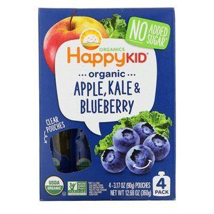 Baby puree with apples, cabbage, and blueberries organic Happy Family Organics (Inc. Twist) 4 packs of 90 g