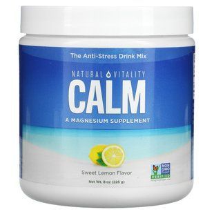 Natural Vitality, CALM, антистрессовая смесь для напитков, сладкий лимон, 226 г (8 унций) купить в Киеве и Украине