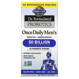 Пробиотики для мужчин, Men's Probiotics, Garden of Life, 30 вегетарианских капсул купить в Киеве и Украине