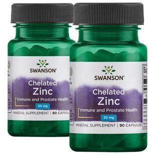 Хелатированный цинк глицинат Swanson (Albion Chelated Zinc Glycinate) 30 мг 180 капсул купить в Киеве и Украине