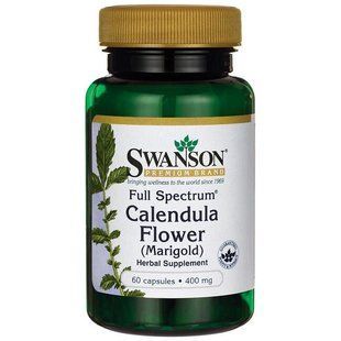 Календула квітка Swanson (Full Spectrum Calendula Flower) 400 мг 60 капсул