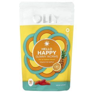 OLLY, Hello Happy&reg;, жевательные червячки, тропические фрукты, 90 жевательных конфет купить в Киеве и Украине