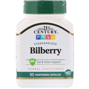 Экстракт черники 21st Century (Bilberry extract) 30 мг 60 капсул купить в Киеве и Украине