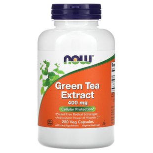 Экстракт зеленого чая Now Foods (Green Tea) 400 мг 250 капсул купить в Киеве и Украине